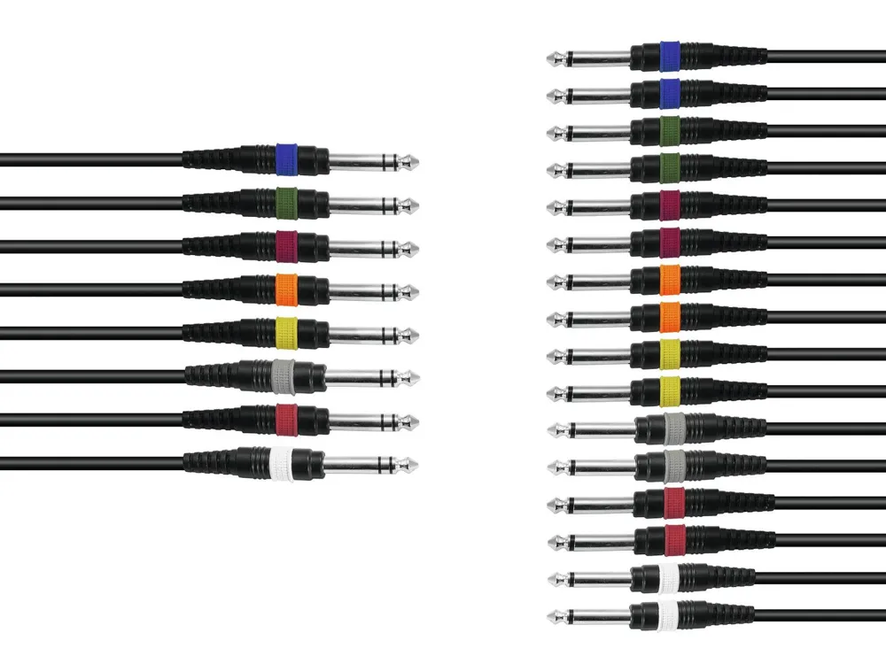 Omnitronic Snake cable 8xJack/16xJack mono 15m
