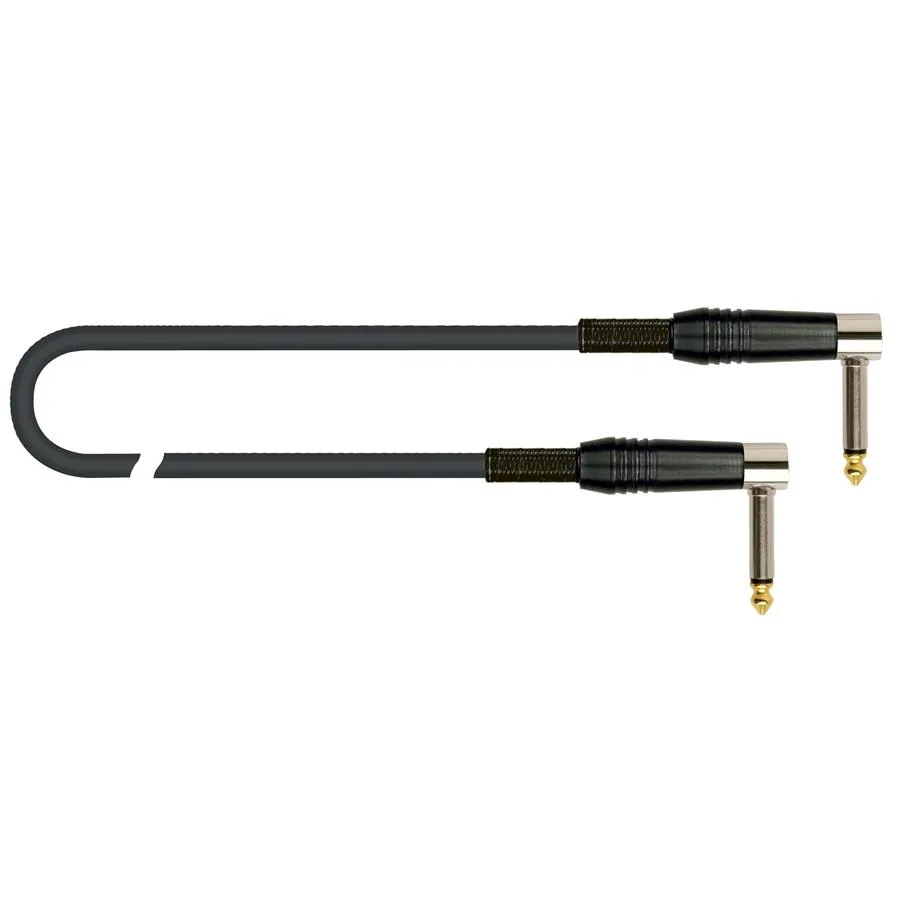 Quik Lok 6.3mm MO Right-Angle Black 1m