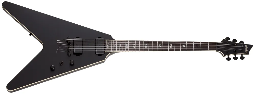 Schecter V-1 SLS Evil Twin Satin Black (SBK)