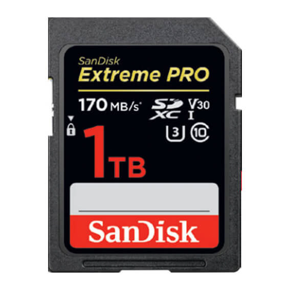 Sandisk SDXC Extreme Pro 1TB 170MB/s UHS-I V30 U3 C10