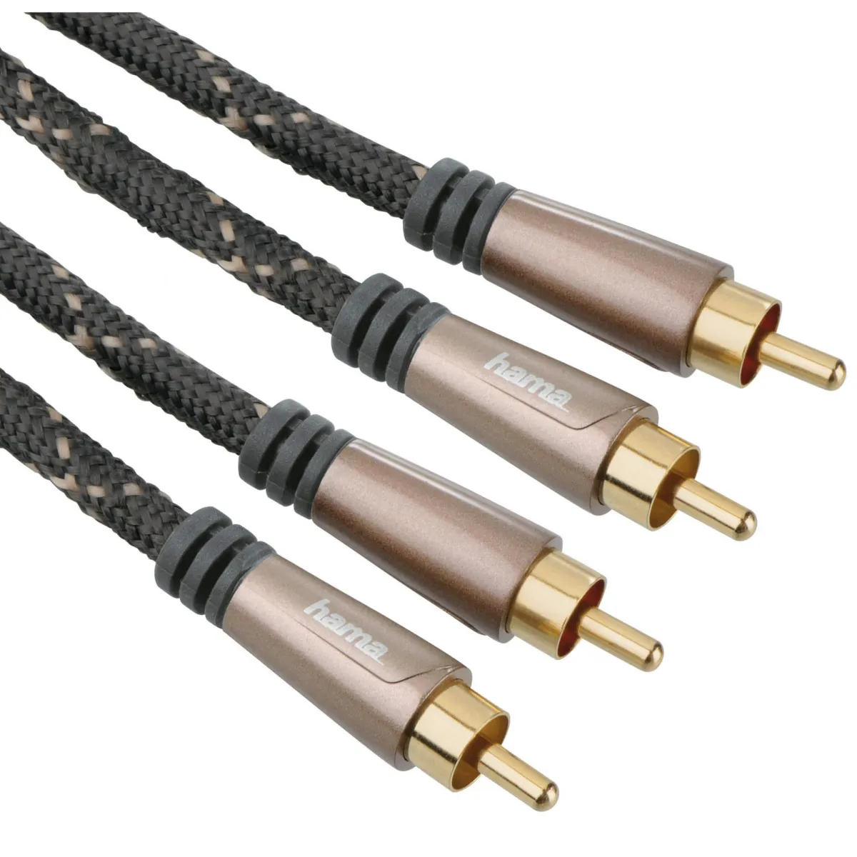 Hama Audio Cable 2xRCA plugs > 2xRCA plugs metal goldplated