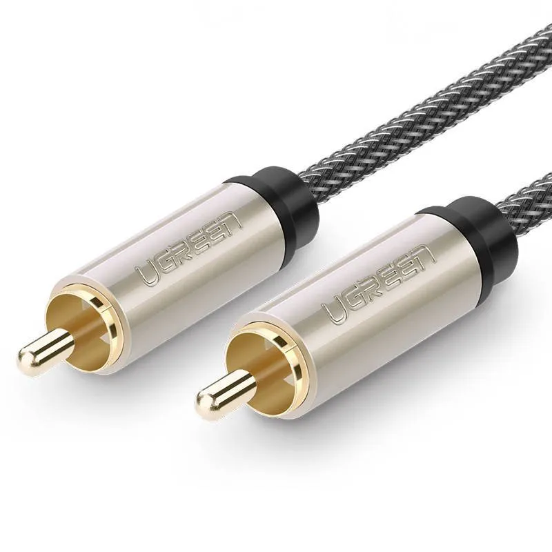 Ugreen - RCA Ma > RCA Ma Braided 2m Grey