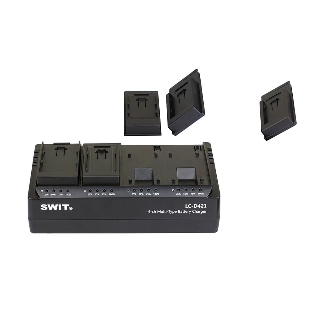 Swit LC-D421C 4ch charger w/ 4x NP-F plates