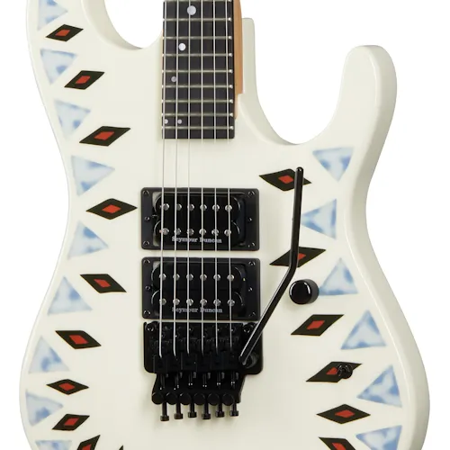 Kramer NightSwan Vintage White with Aztec Graphic