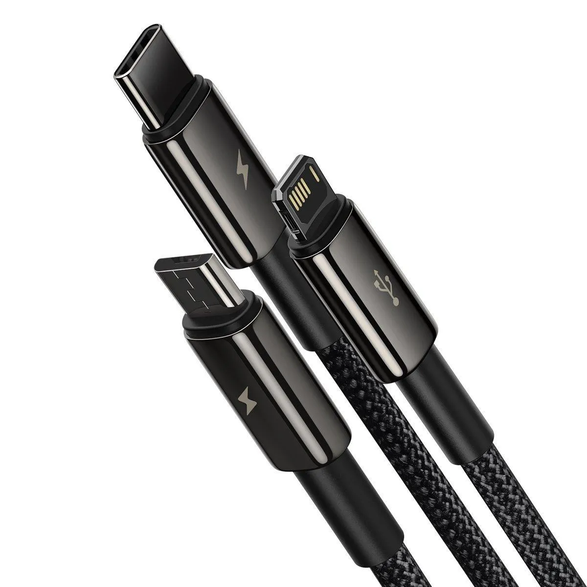 Baseus USB cable 3in1 USB to micro USB + USB-C + Lightning 3.5A 1.5m