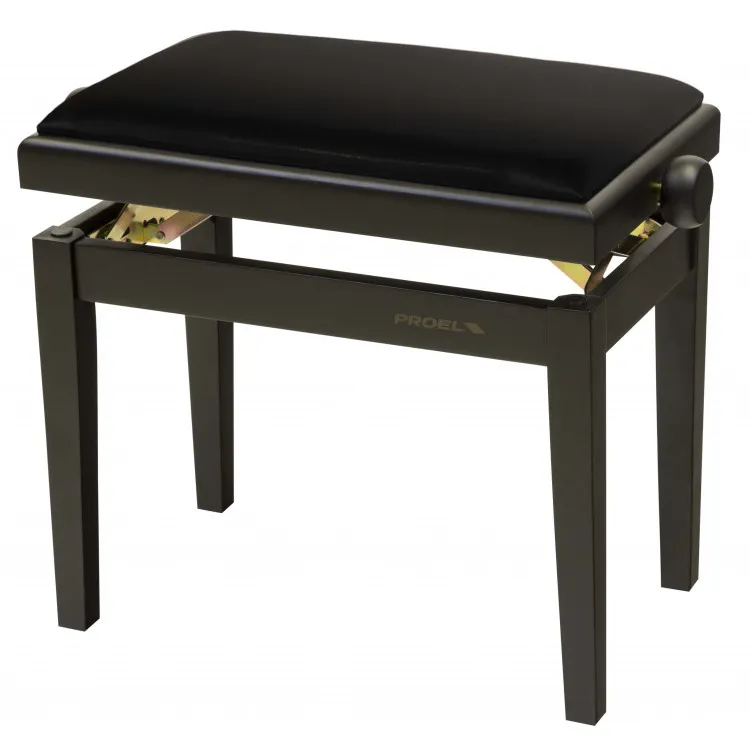 Proel Adjustable Piano Bench Matt Black Velvet