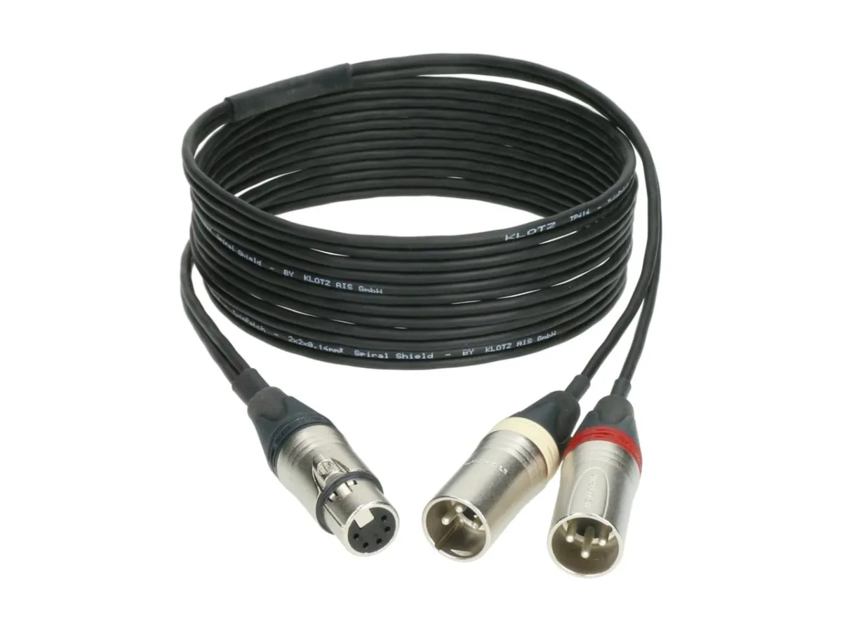 Klotz 1xXLR Fe 5-pin > 2xXLR Ma 3-pin 1.5m Neutrik
