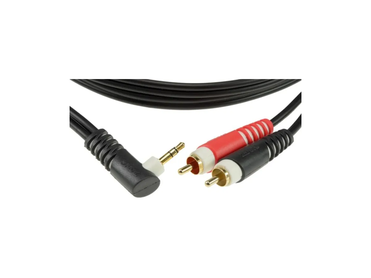 Klotz 1x3.5mm Ma ST Angled > 2xRCA Ma 1m