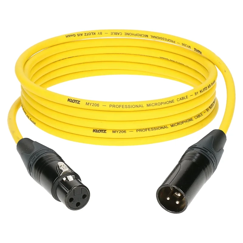 Klotz 1xXLR Ma > 1xXLR Fe Yellow 10m
