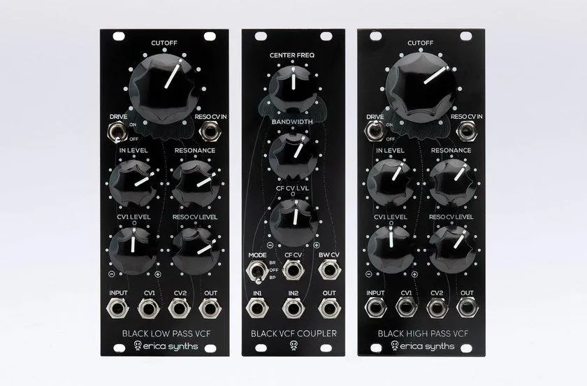 Erica Synths Black LP VCF / HP VCF / VCF Coupler Set