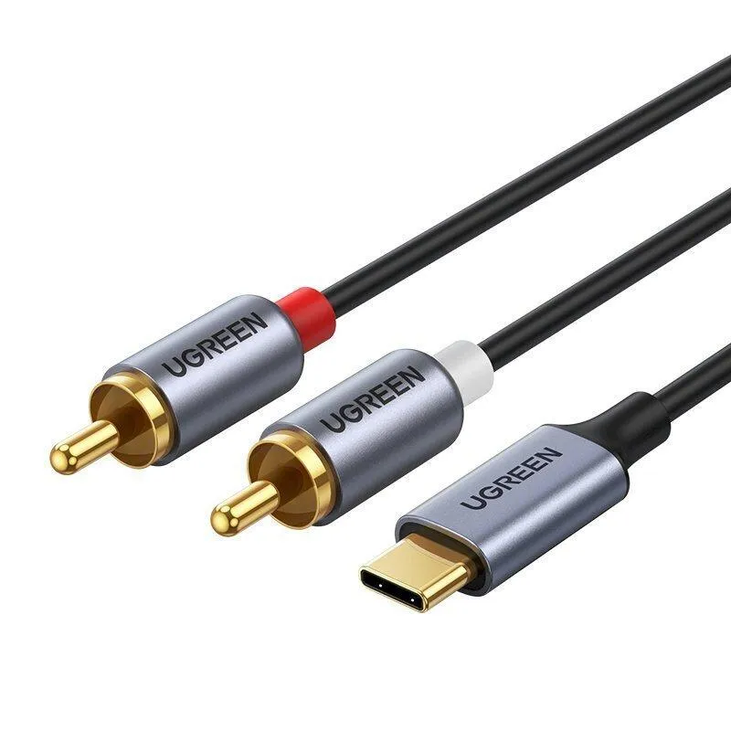 Ugreen USB-C > 2xRCA Ma 1.5m Black
