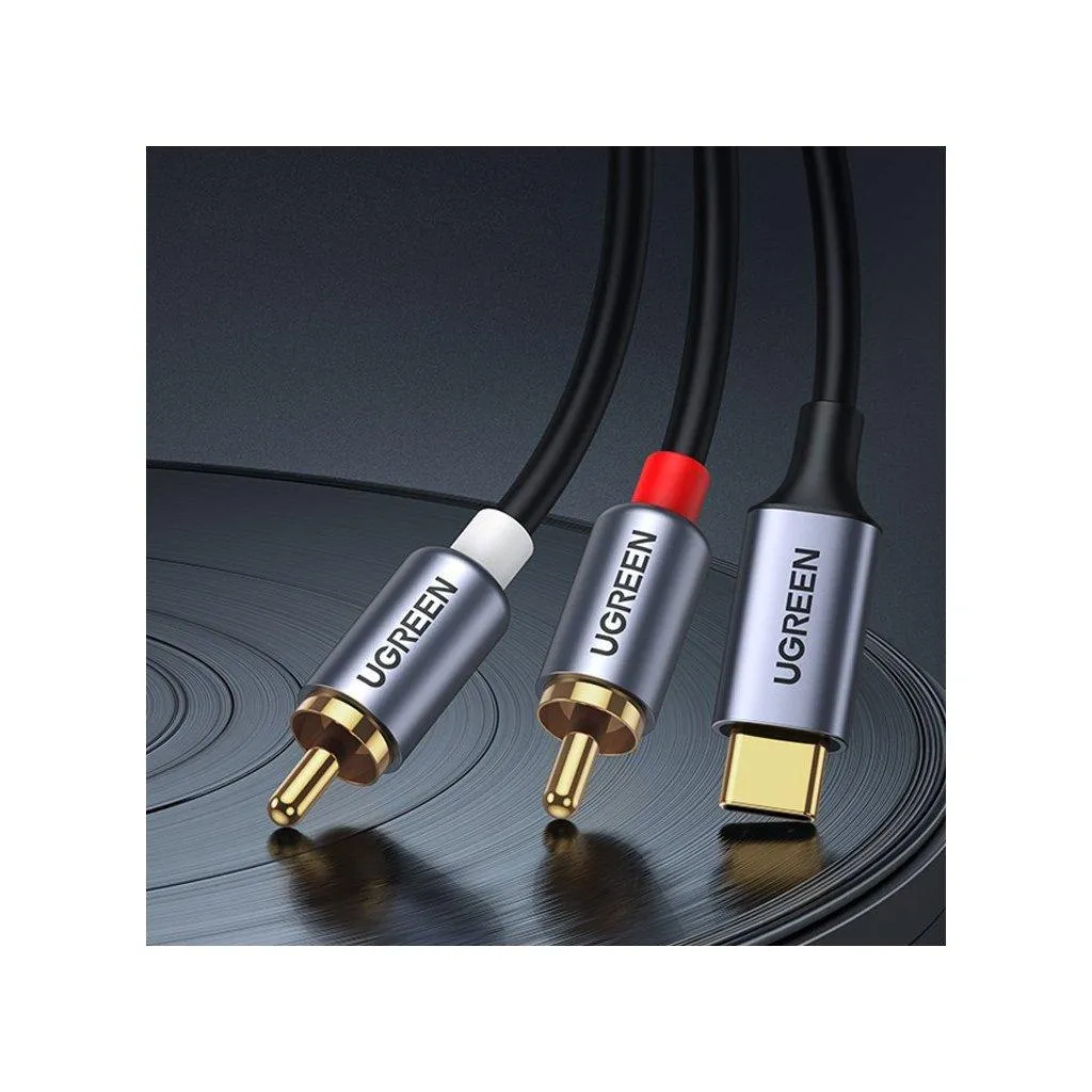Ugreen USB-C > 2xRCA Ma 1.5m Black
