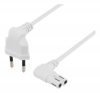 Cable Power Cable Angled CEE 7/16 > Angled IEC C7 White 2m