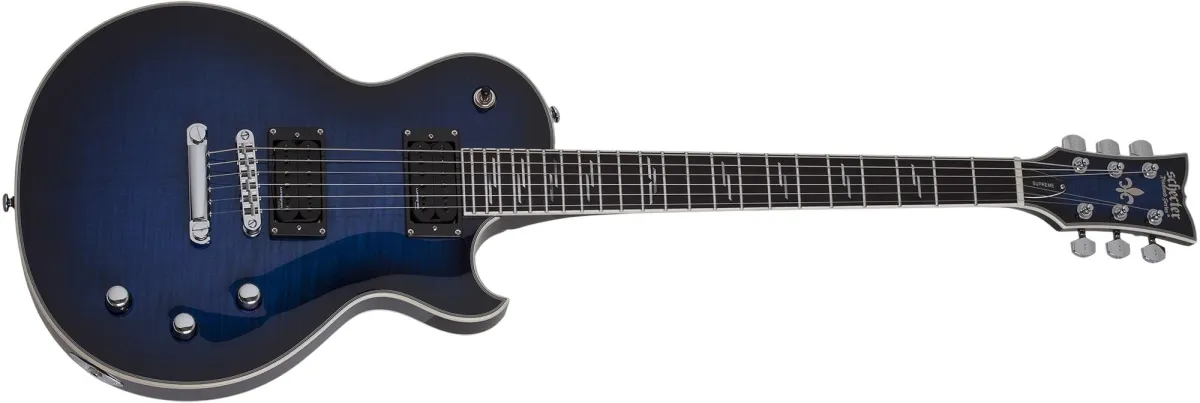 Schecter Solo-II Supreme See-Thru Blue Burst