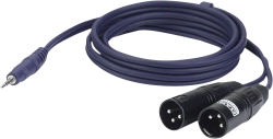 DAP Audio 1x3.5mm Ma ST > 2 x XLR Ma 6m
