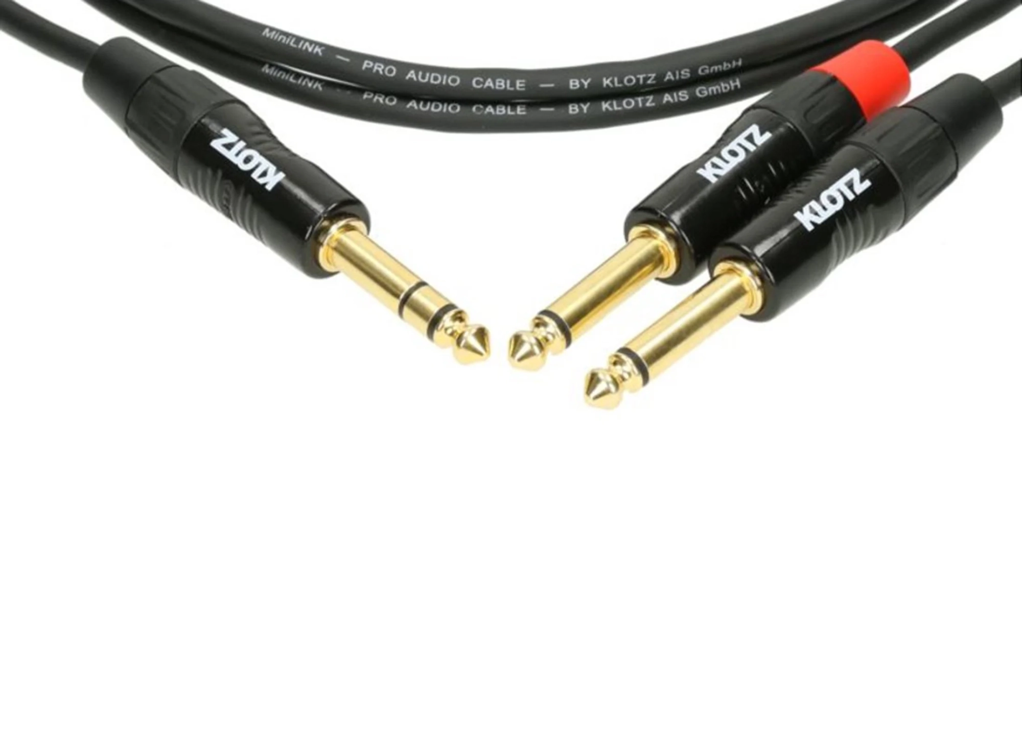 Klotz 1x6.3mm Ma ST > 2x6.3mm Ma MO Goldplated 3m