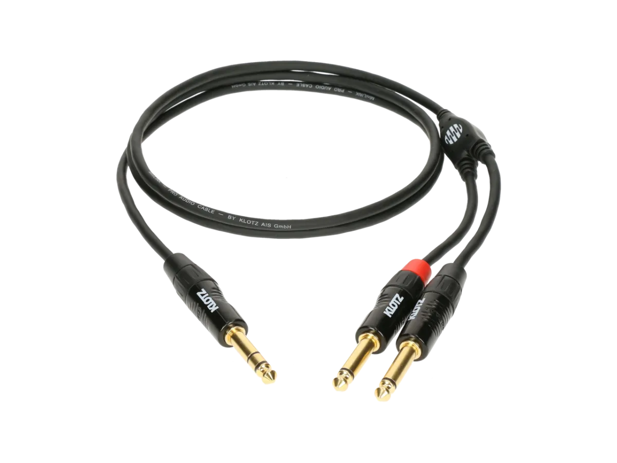 Klotz 1x6.3mm Ma ST > 2x6.3mm Ma MO Goldplated 6m