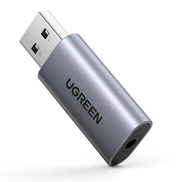 Ugreen USB to Mini Jack 3.5mm Audio Adapter Grey