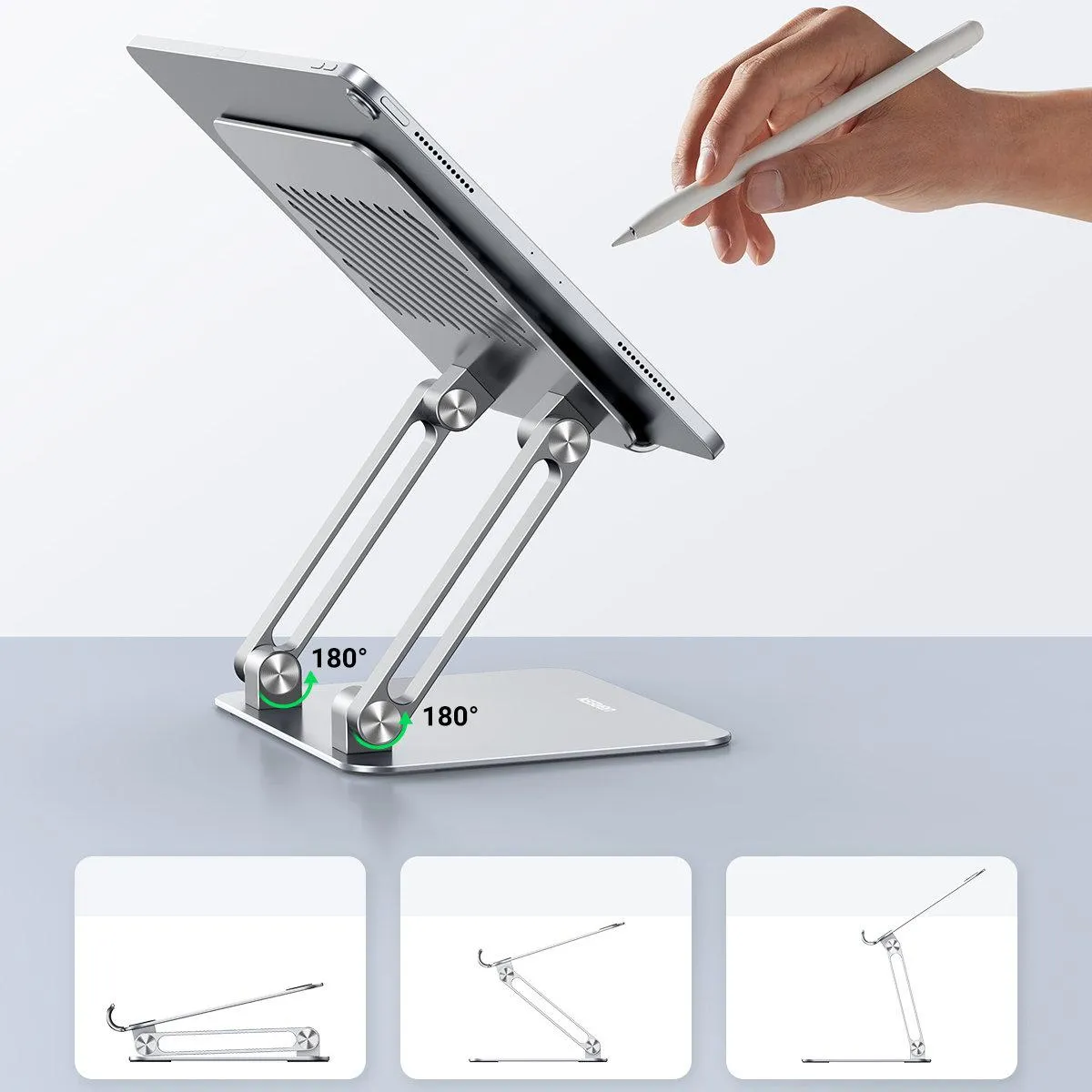 Ugreen Tablet Stand 4.7-12.9-inch Foldable Silver