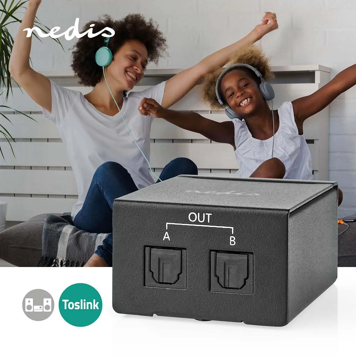 Nedis Toslink Splitter 2-way