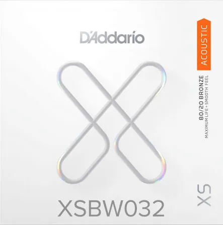 D'Addario XSBW032 80/20 Bronze Ball End Single String, .032