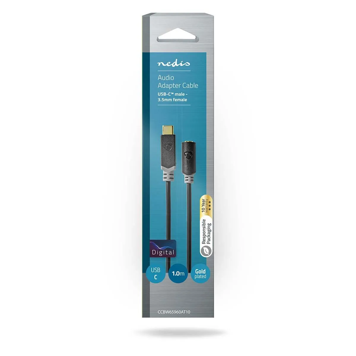 Nedis USB-C > 3.5mm Fe ST 1m