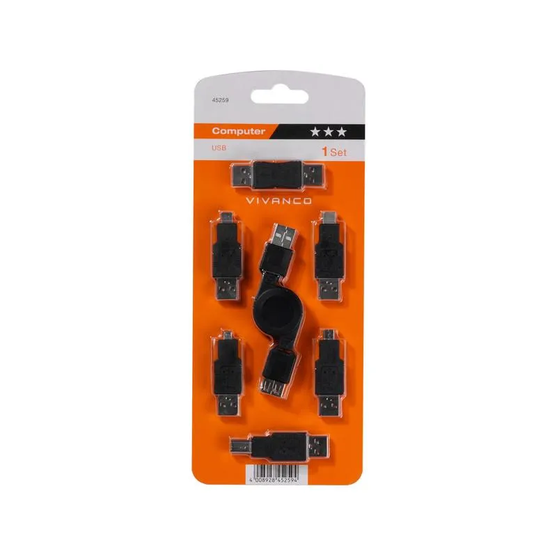 Vivanco Adapter kit USB 6pcs (45259)