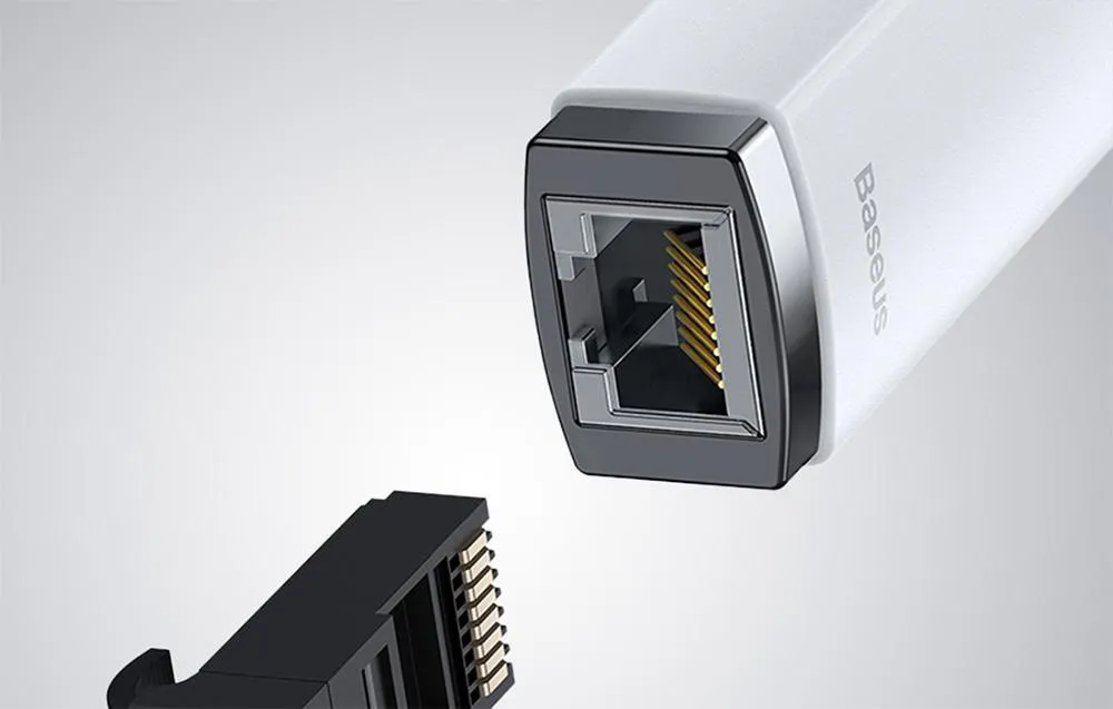 Baseus USB-C > RJ45 Network Adapter White