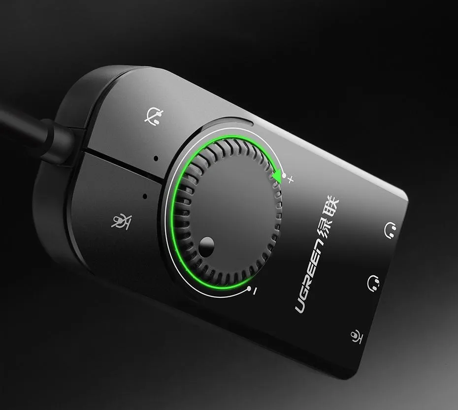 Ugreen External USB Audio Card Black 15cm