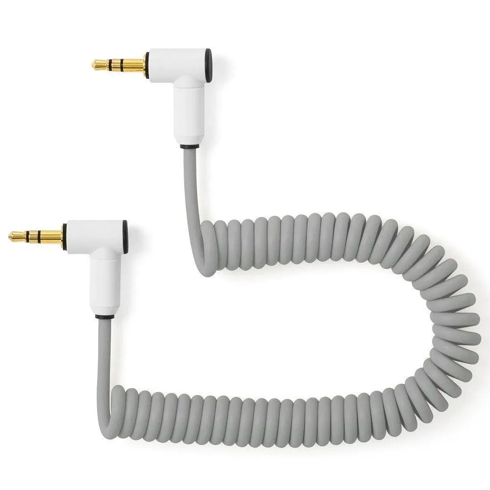 myVolts Korg Volca/PO Audio Cable Curly 20-30cm Powder Grey