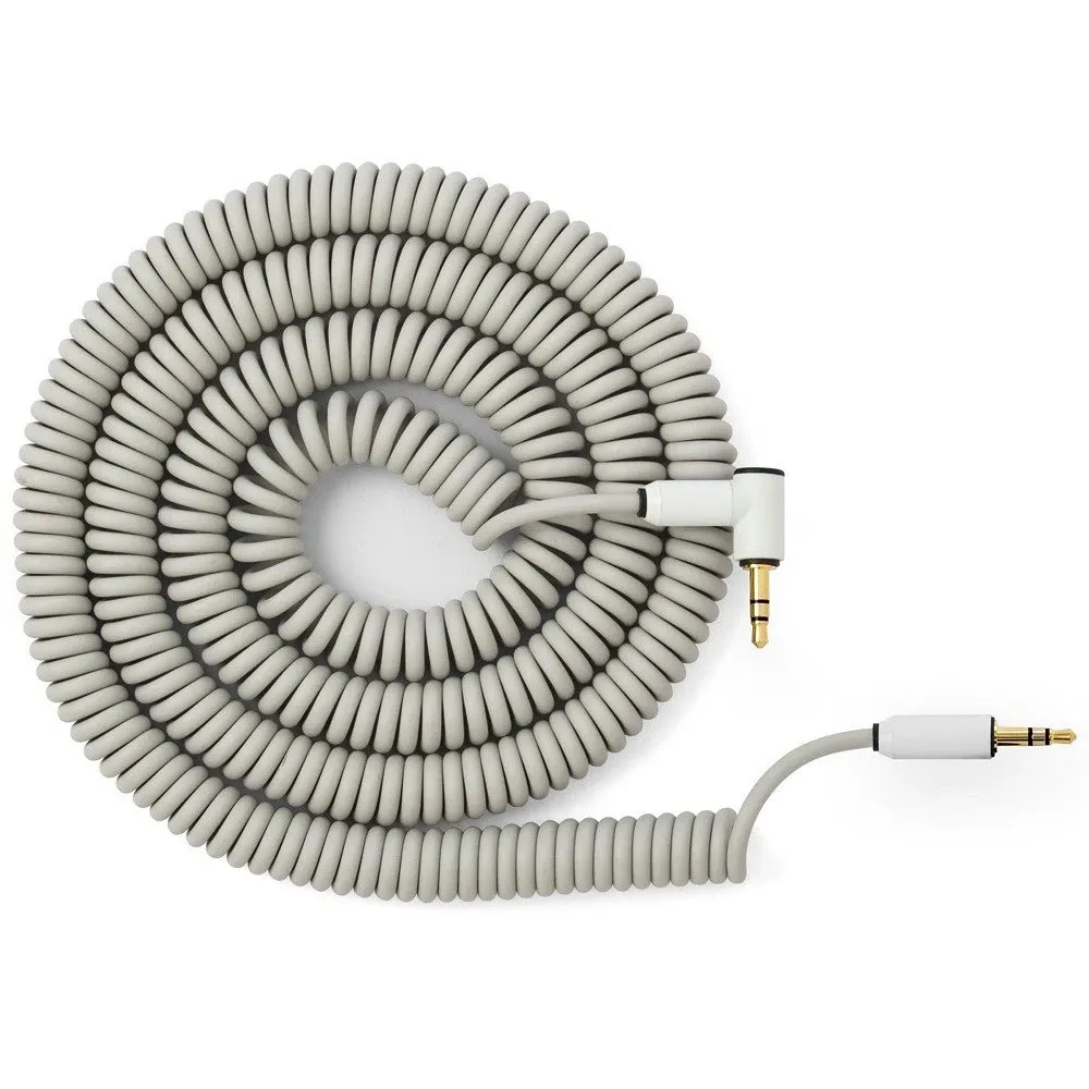 myVolts 3.5mm Ma to 3.5mm Ma Angled curly 100-200cm Powder Grey