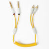 myVolts LR RCA to 2xLarge MO Jack 40-50cm Pineapple Yellow