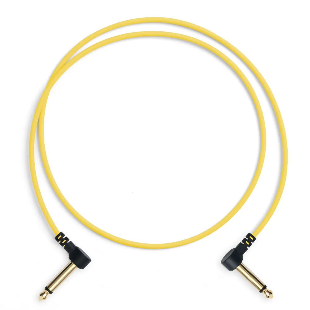 myVolts 6.3mm Ma MO Angled to Same 35cm Pineapple Yellow