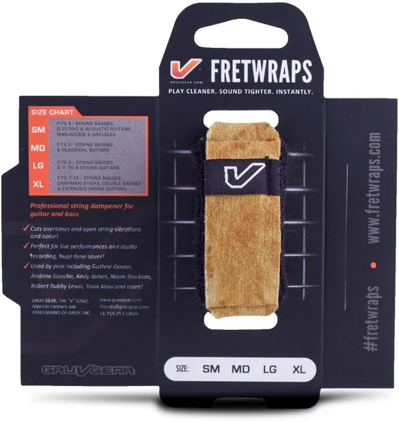 Gruv Gear FretWraps Wood Maple String Muters 1-Pack Medium