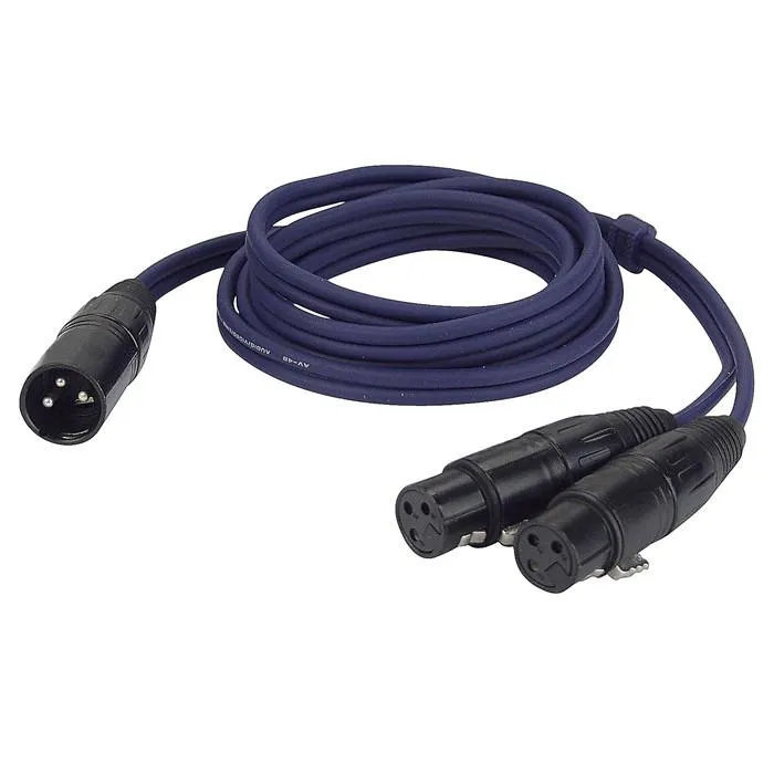 DAP Audio XLR 3P Ma > 2xXLR 3P Fe 1.5m