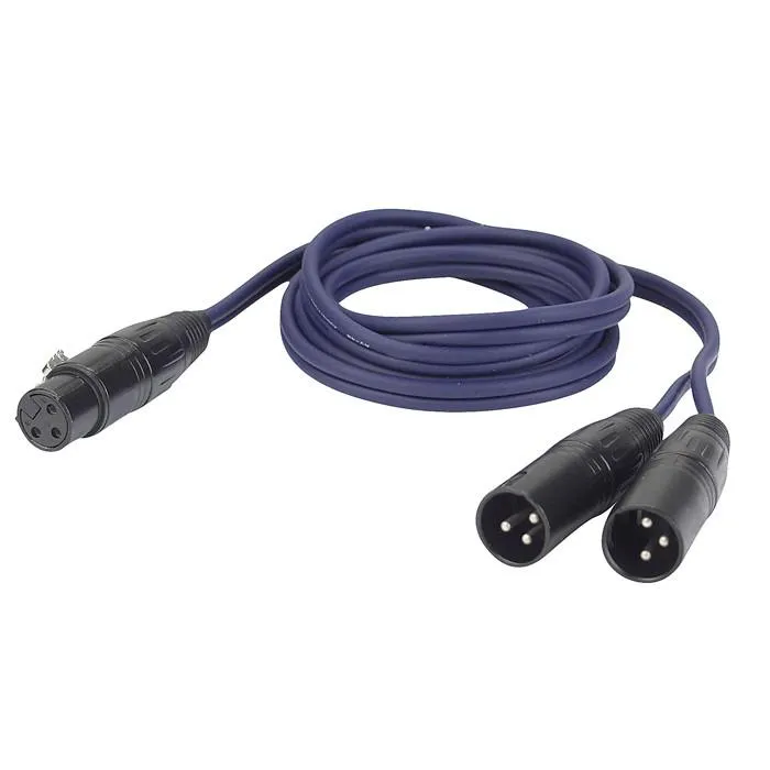 DAP Audio XLR Fe 3P > 2xXLR 3P Ma 1.5m