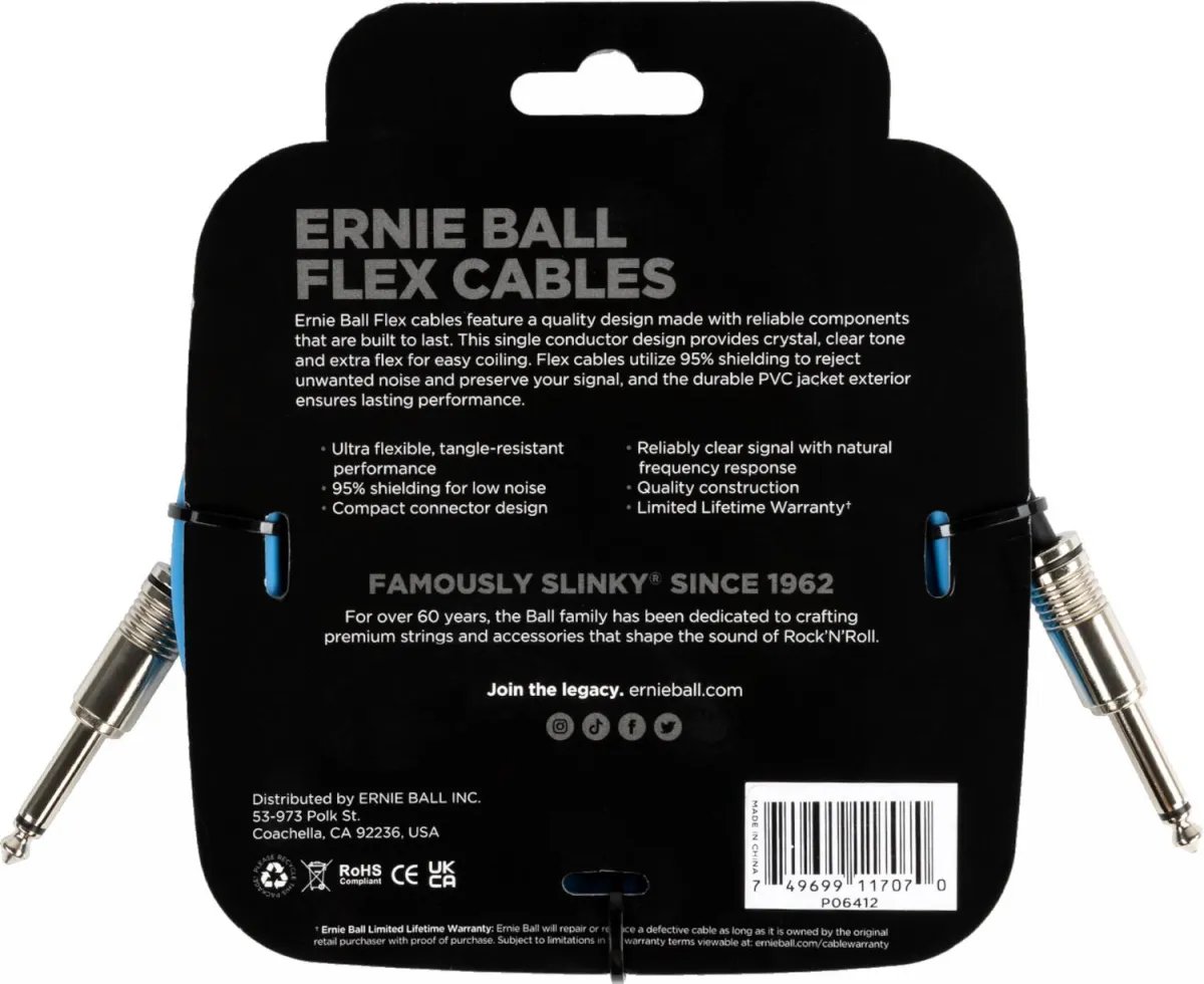 Ernie Ball 6412 Instrument Cable 3m - Black