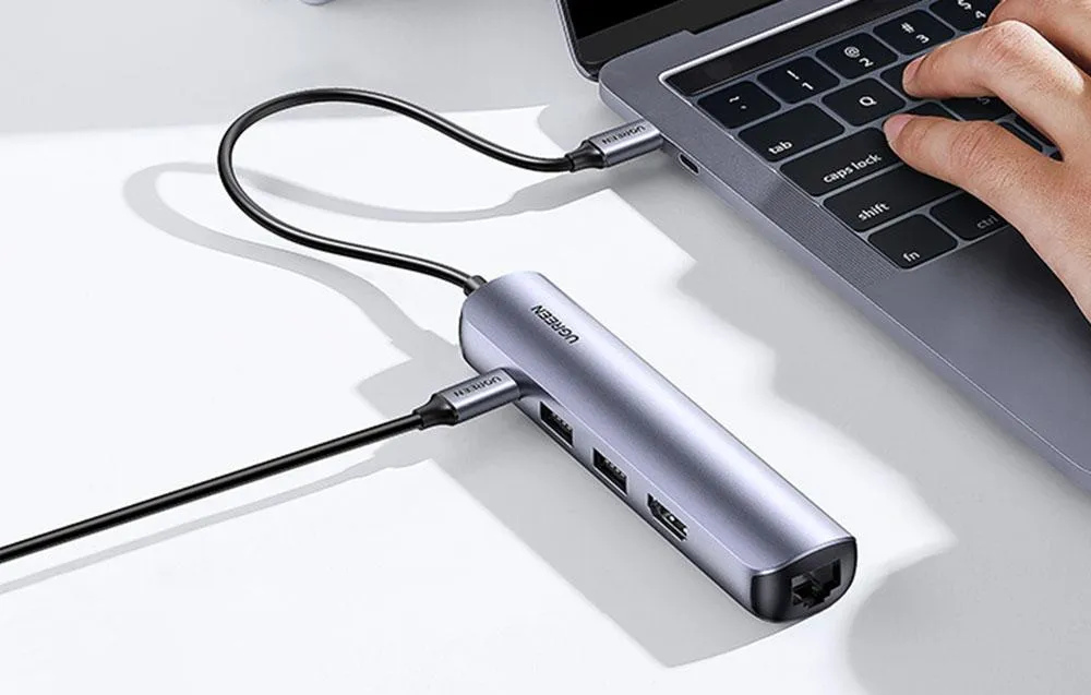Ugreen Adapter Hub USB-C > 4x USB 3.0 + HDMI