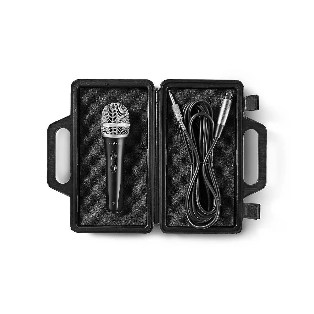 Nedis Uni-directional Dynamic Microphone plus Cable and Travel Case