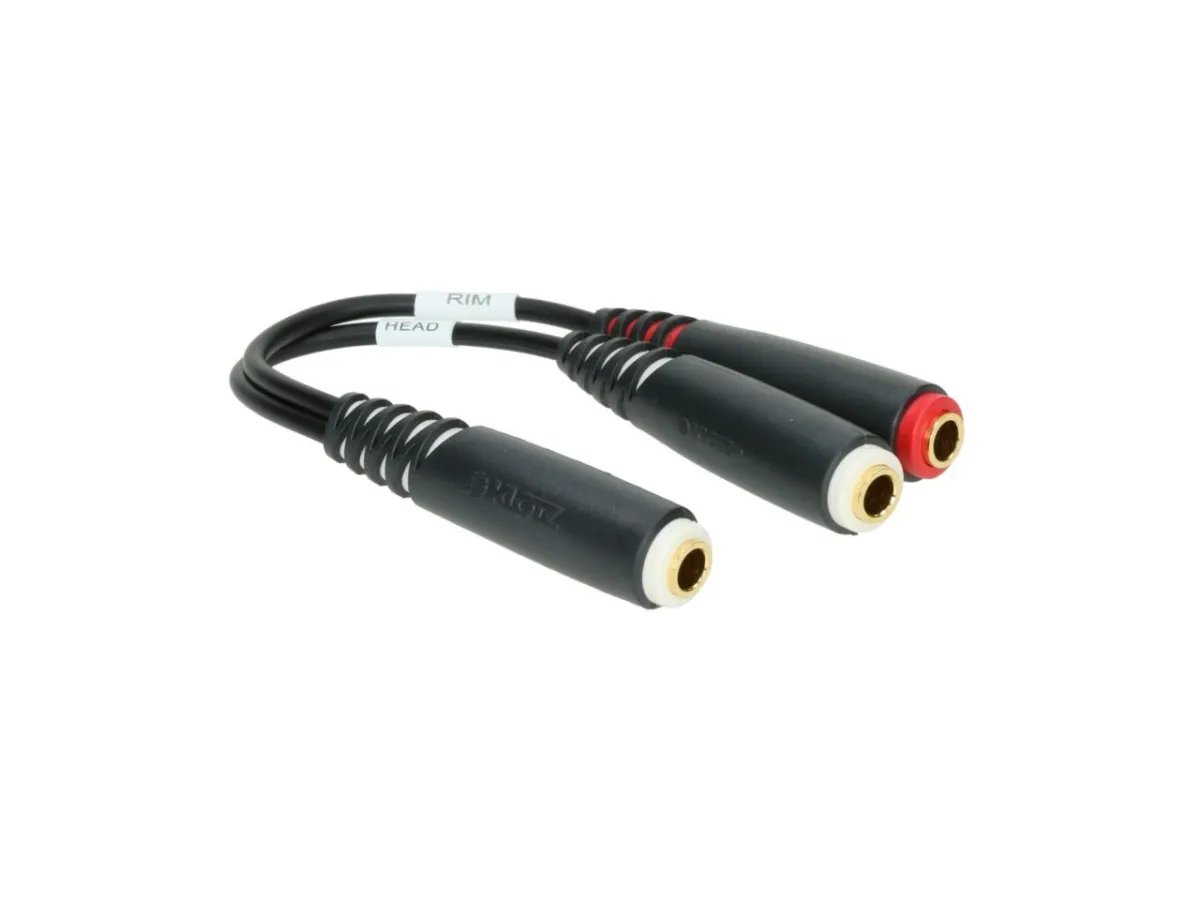 Klotz 6.3mm ST Fe > 2x6.3mm MO Fe E-Drum splitter 0.2m