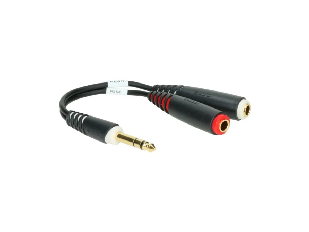 Klotz 6.3mm ST Ma > 2x6.3mm MO Fe E-Drum splitter 0.2m
