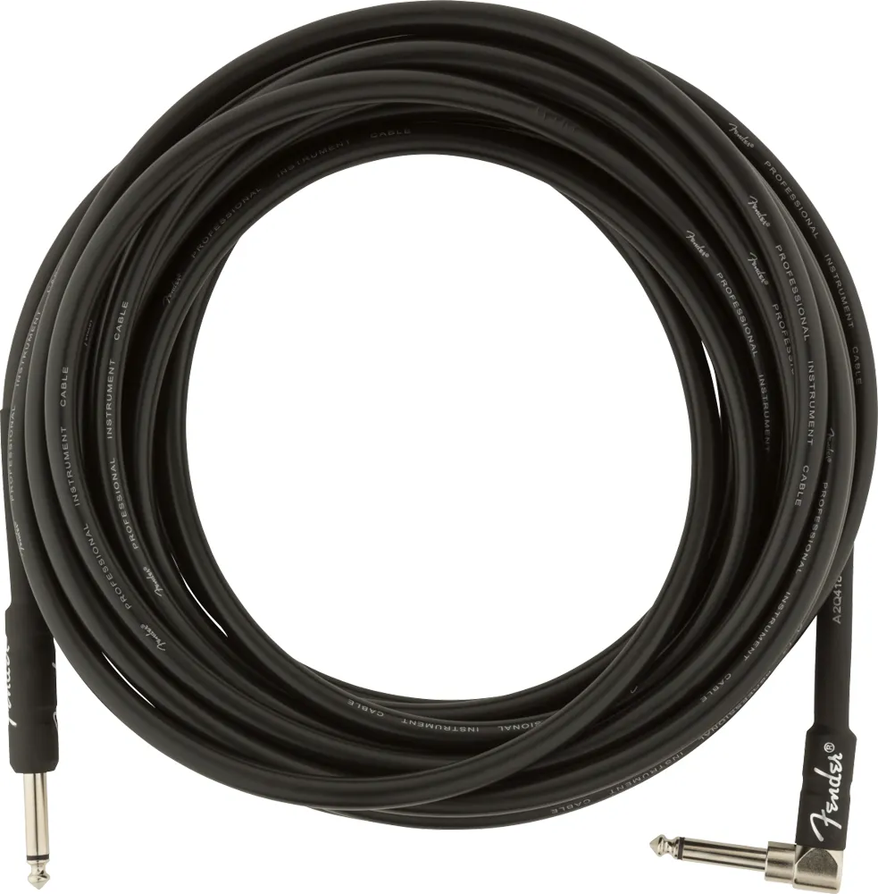 Fender Pro Instrument Cable Straight-Angle 7.5m Black