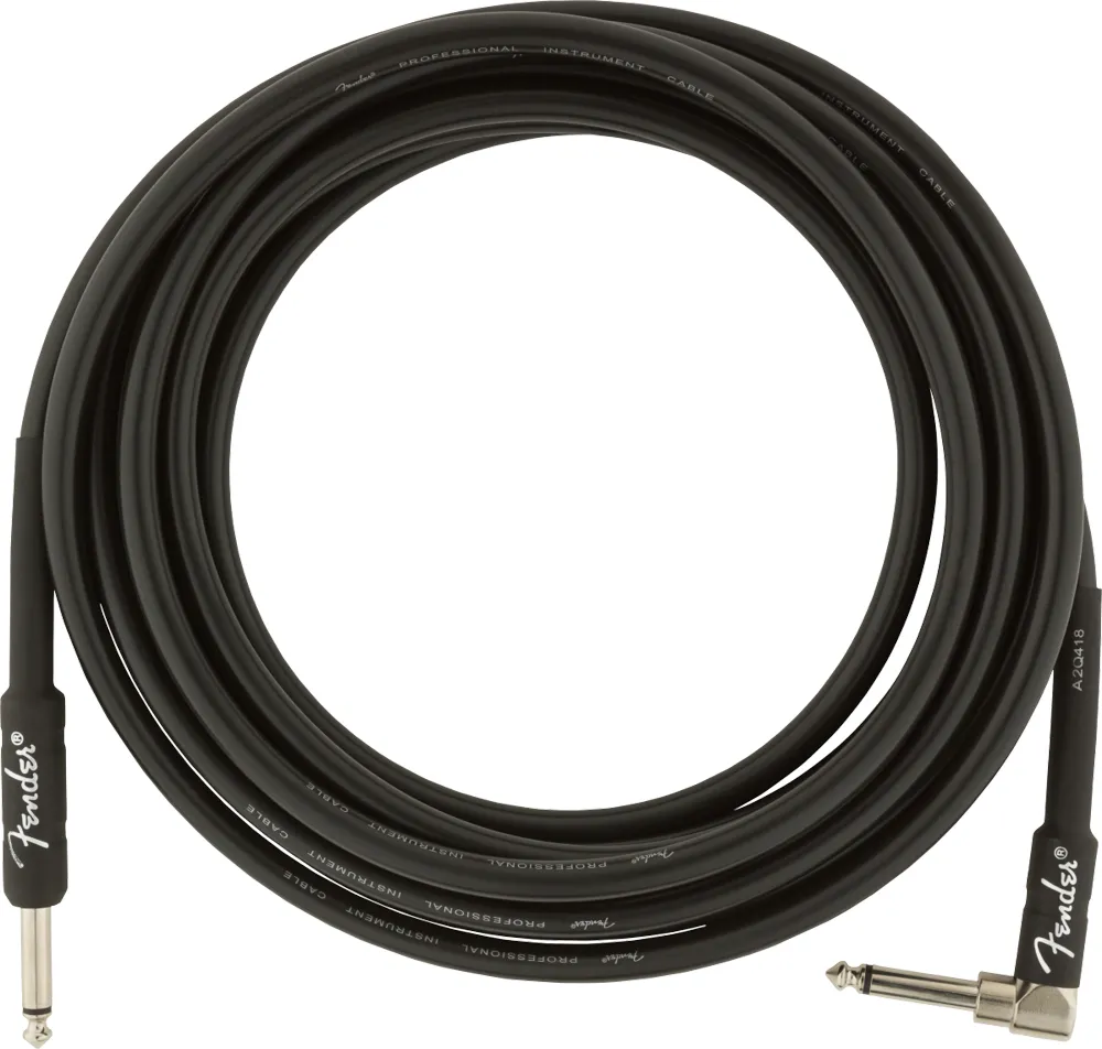 Fender Pro Instrument Cable Straight-Angle 4.5m Black