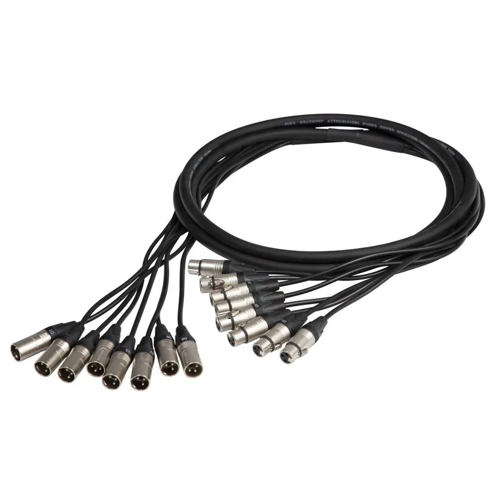 Proel Studio Loom Neutrik 8xXLR Ma > 8xXLR Fe 4m