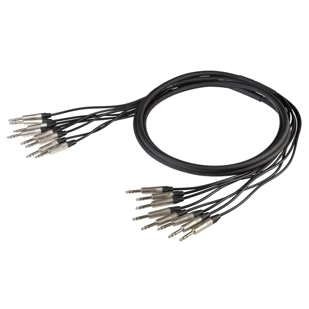 Proel Studio Loom Neutrik 8x6.3mm ST > 8x6.3mm ST 3m