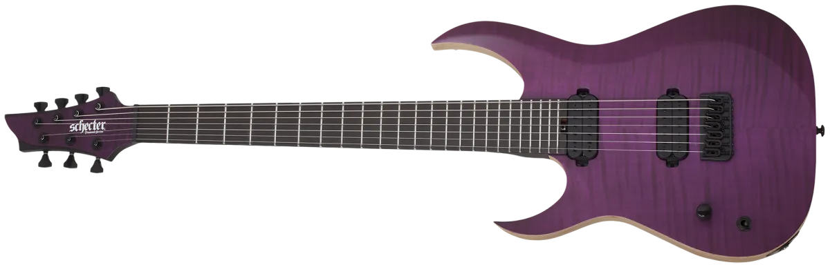 Schecter John Brown Tao-7 Left Satin Trans Purple