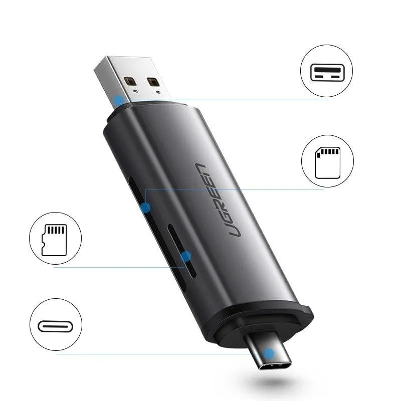 Ugreen SD/micro SD Card Reader USB/USB-C 3.0