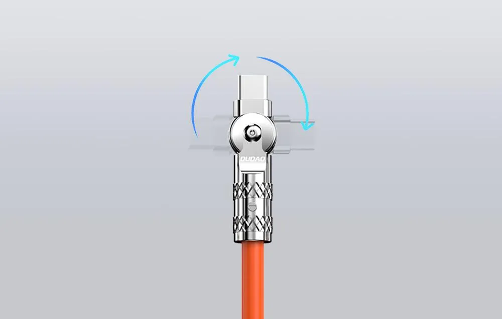 Dudao USB-C > USB-C Rotating 120W Orange 1m