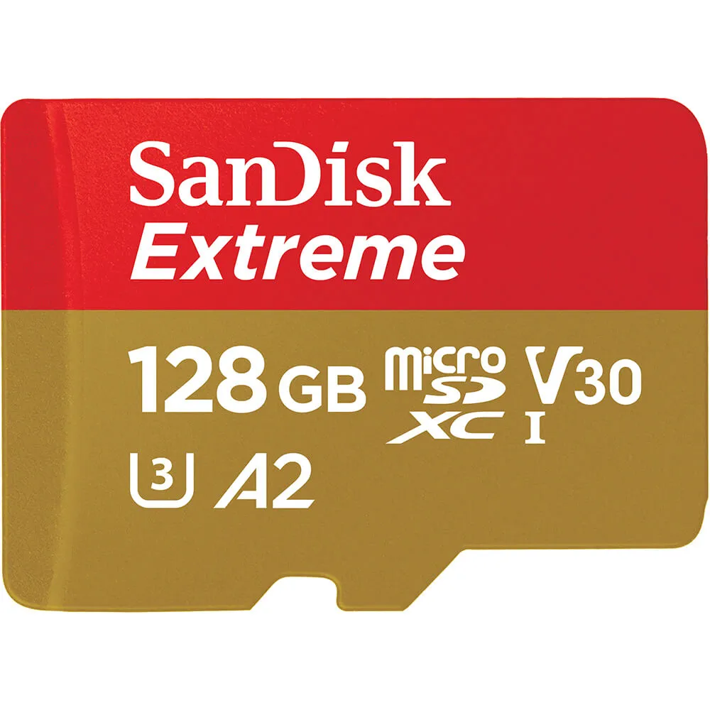 Sandisk MicroSDXC Extreme 128GB 190MB/s A2 C10 V30 UHS-I U3