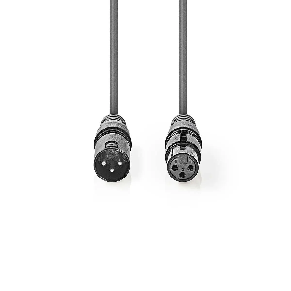 Nedis 1xXLR Ma > 1xXLR Fe Grey 1.5m